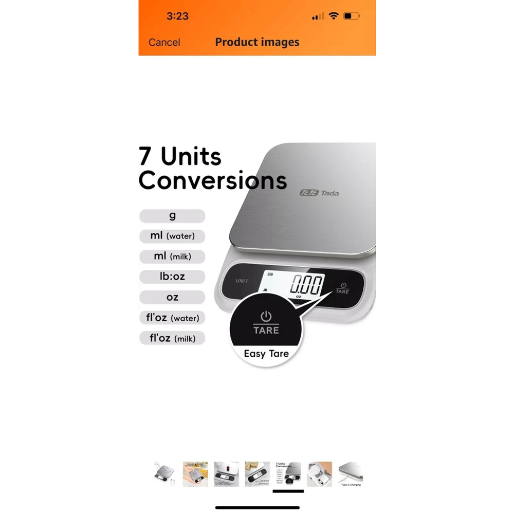 Electronic Digital Stainless Steel Kitchen Scale NEW In Box - Picture 4 of 6